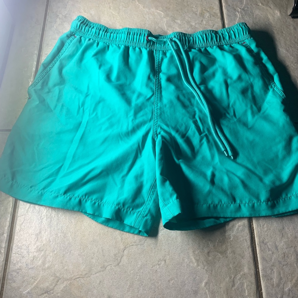 Teal GEORGE swim shorts